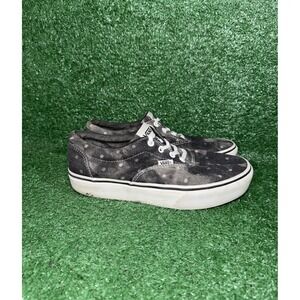 Vans Old Skool Stackform Womens Size 9 Grey Denim Dotted Platform Shoes Sneakers